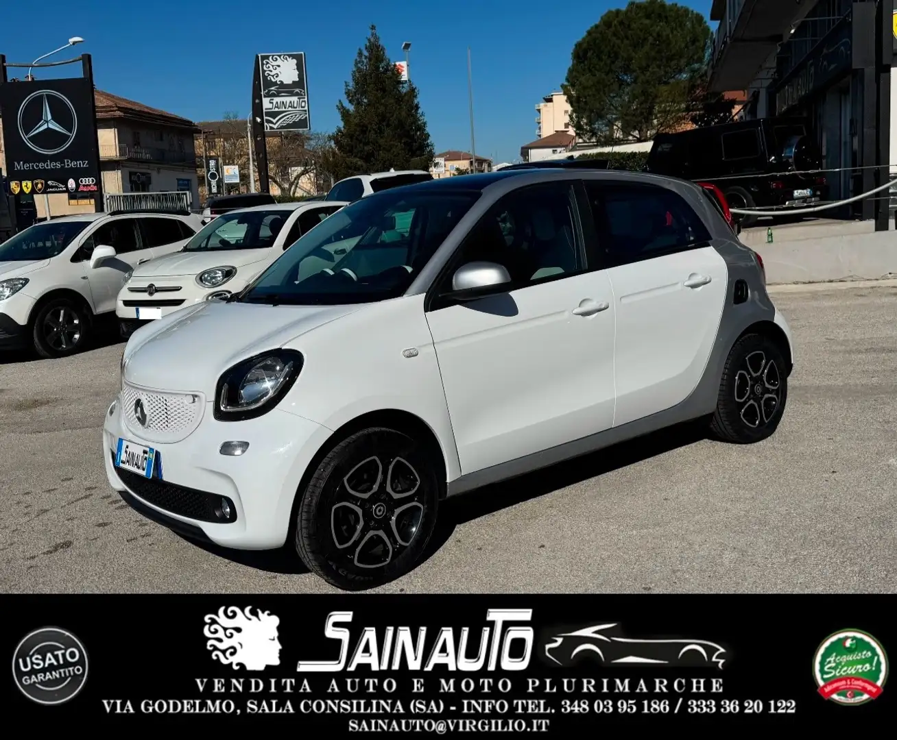 smart forFour Forfour 1.0 Passion 71cv TETTO OK NEOPATENTATI Bílá - 1