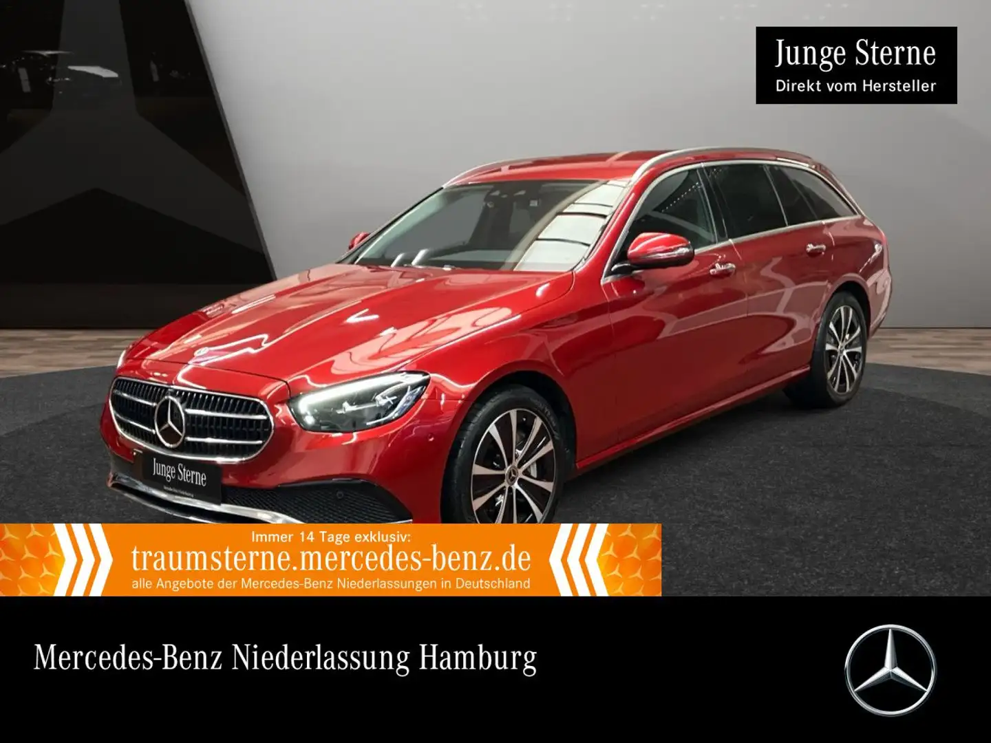 Mercedes-Benz E 300 de T AVANTG+360+AHK+LED+FAHRASS+KEYLESS+9G Rot - 1