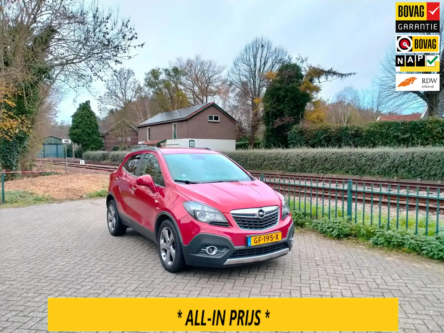 Opel Mokka 1.4 T Edition LPG G3 airco trekhaak ALLINPRIJS Rood - 1