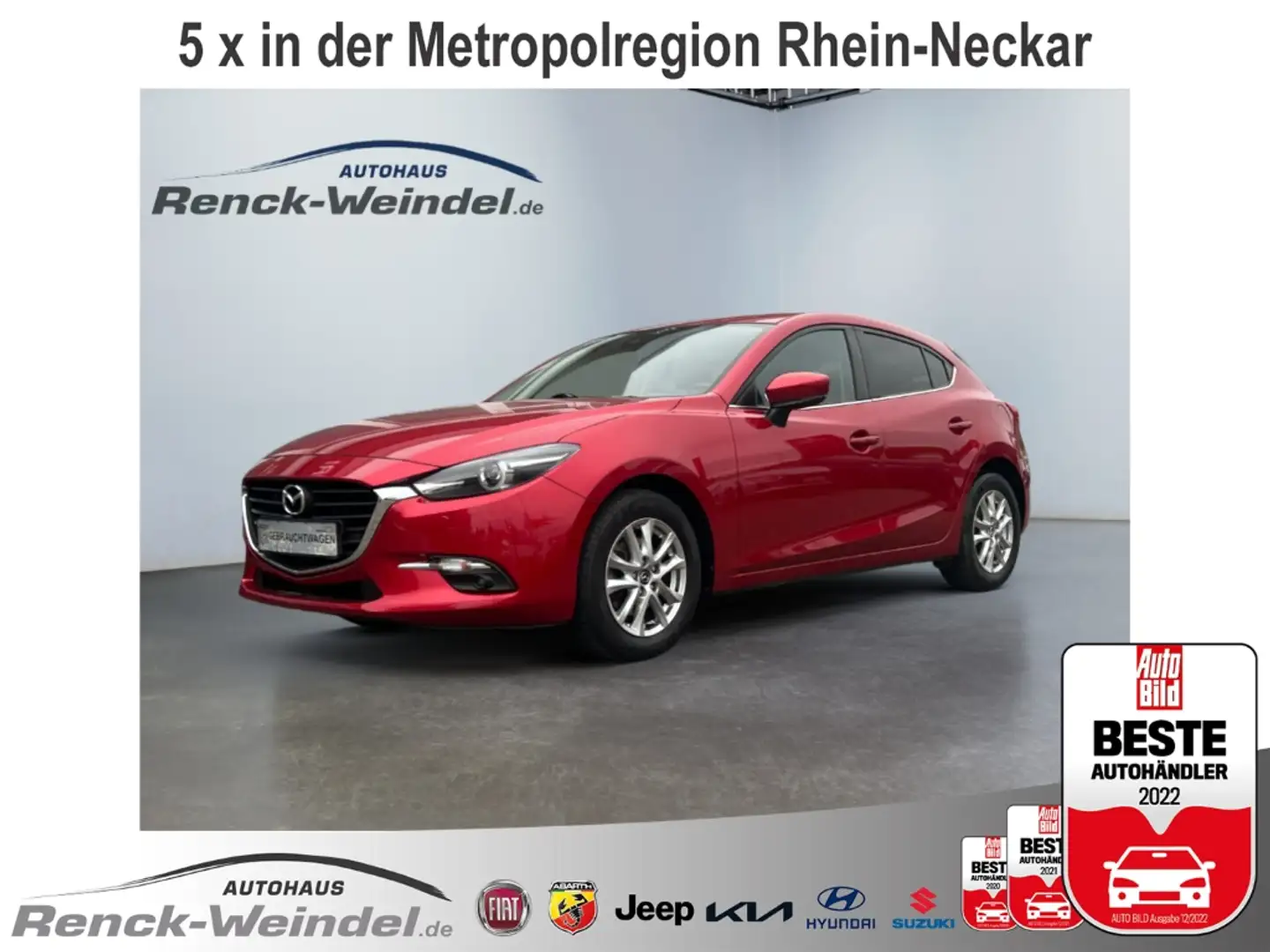 Mazda 3 SKYACTIV-G 2.0 Exclusive-Line LED Mehrzonenklima D Rot - 1