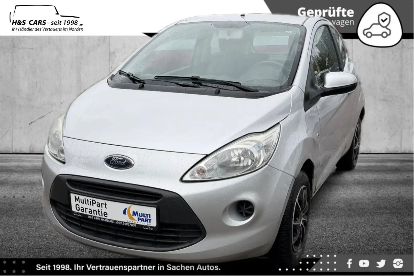 Ford Ka/Ka+ 1,2 Trend 1.H LÜCKENLOS SEVICE TÜV 02.27 Silber - 2