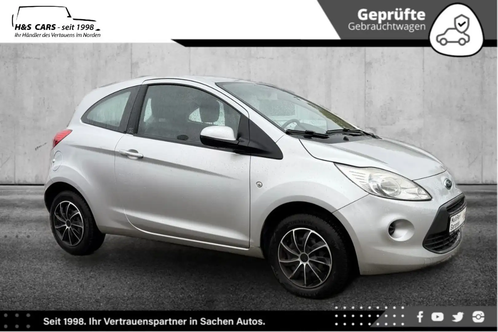 Ford Ka/Ka+ 1,2 Trend 1.H LÜCKENLOS SEVICE TÜV 02.27 Silber - 1