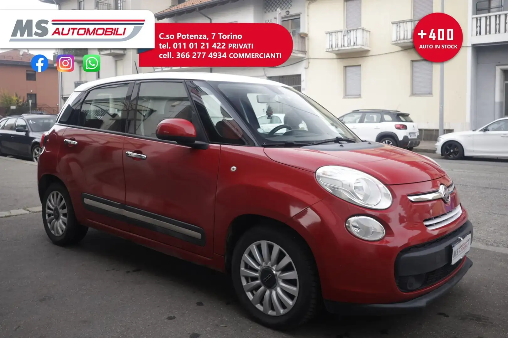 Fiat 500L FIAT 500L 1.3 Multijet 85 CV Pop Unicoproprietario Rosso - 1