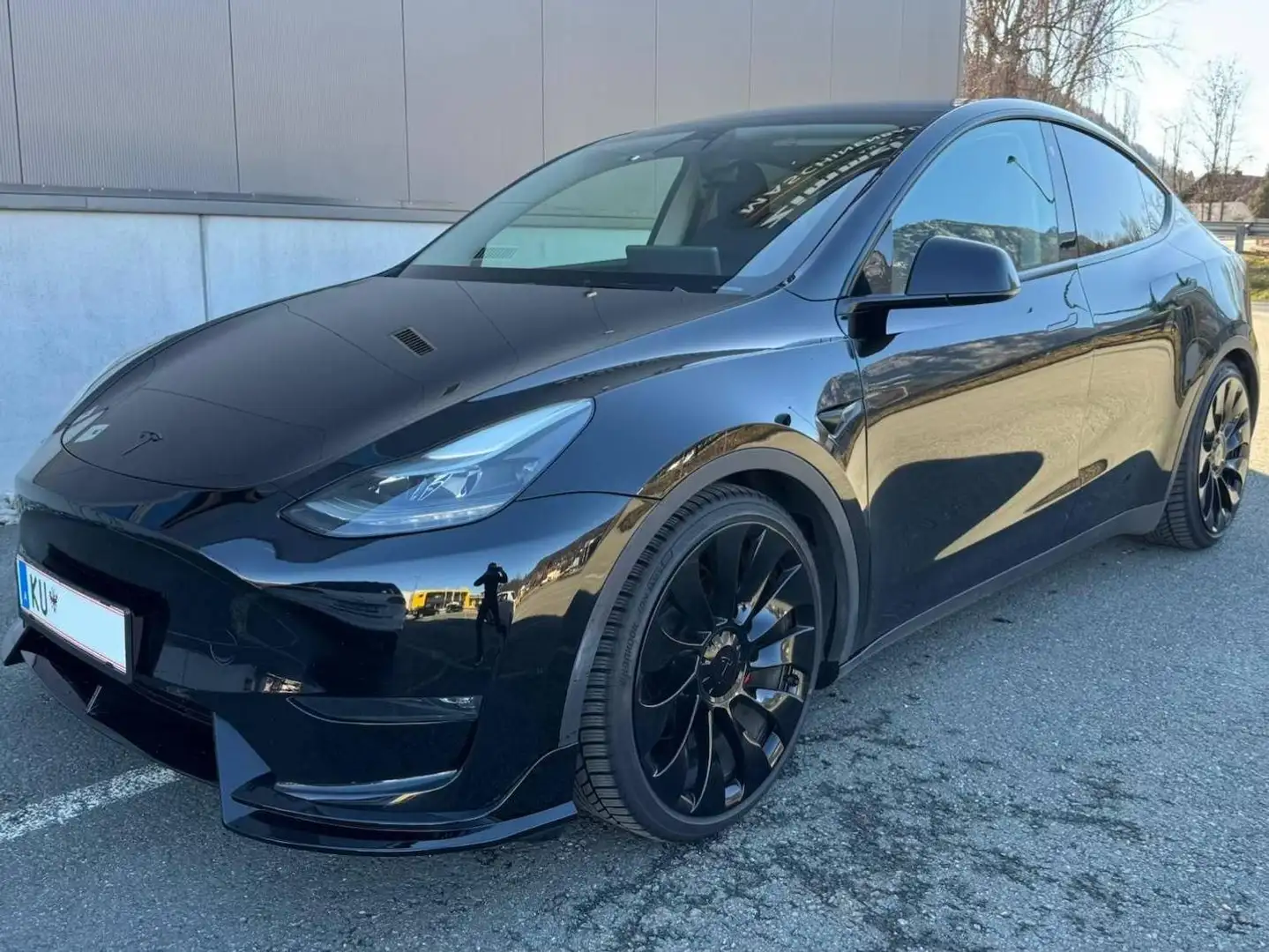 Tesla Model Y Performance AWD | Spoiler, All-Black, Carbon | Schwarz - 1