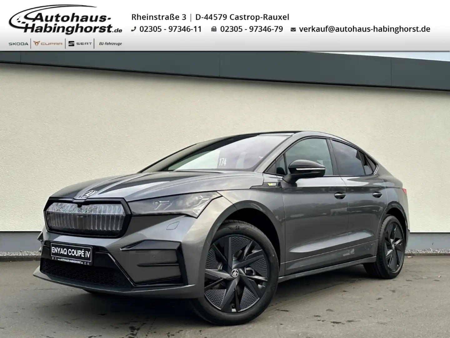 Skoda Enyaq Coupe 4x4 RS - 82 kWh AHK CANTON Head-Up Navi Gris - 1