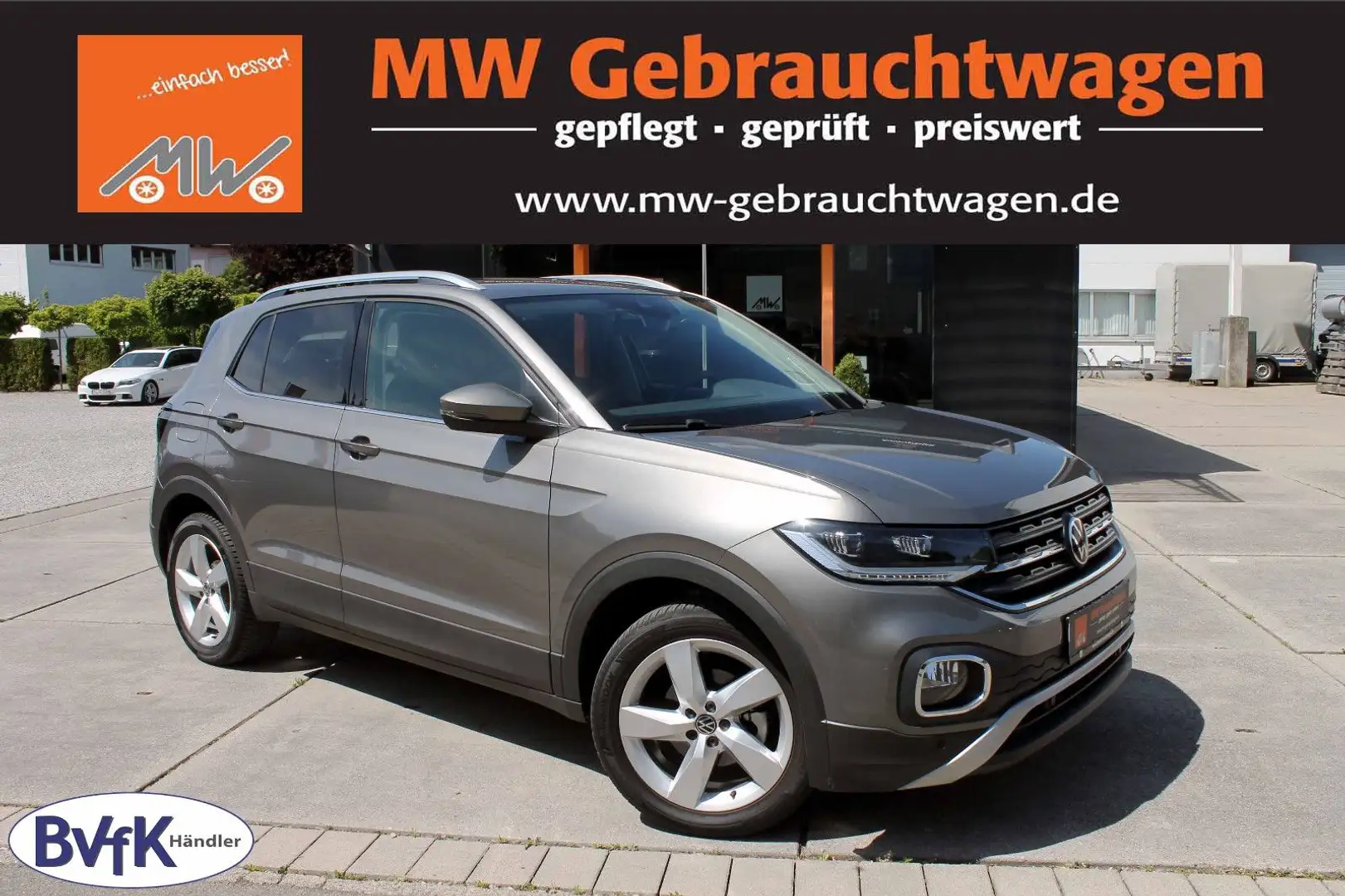Volkswagen T-Cross 1.0 TSI DSG Style ACC NAVI KAM PDC AHK Gris - 1
