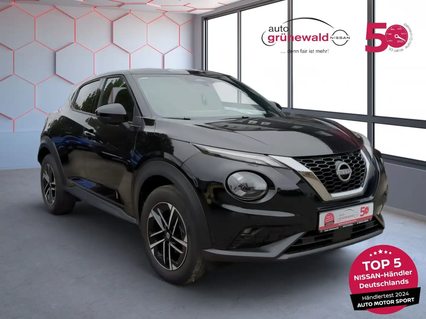 Nissan Juke 1.0 DIG-T N-Connecta,Automatik,LED,Sitzhzg, Schwarz - 2