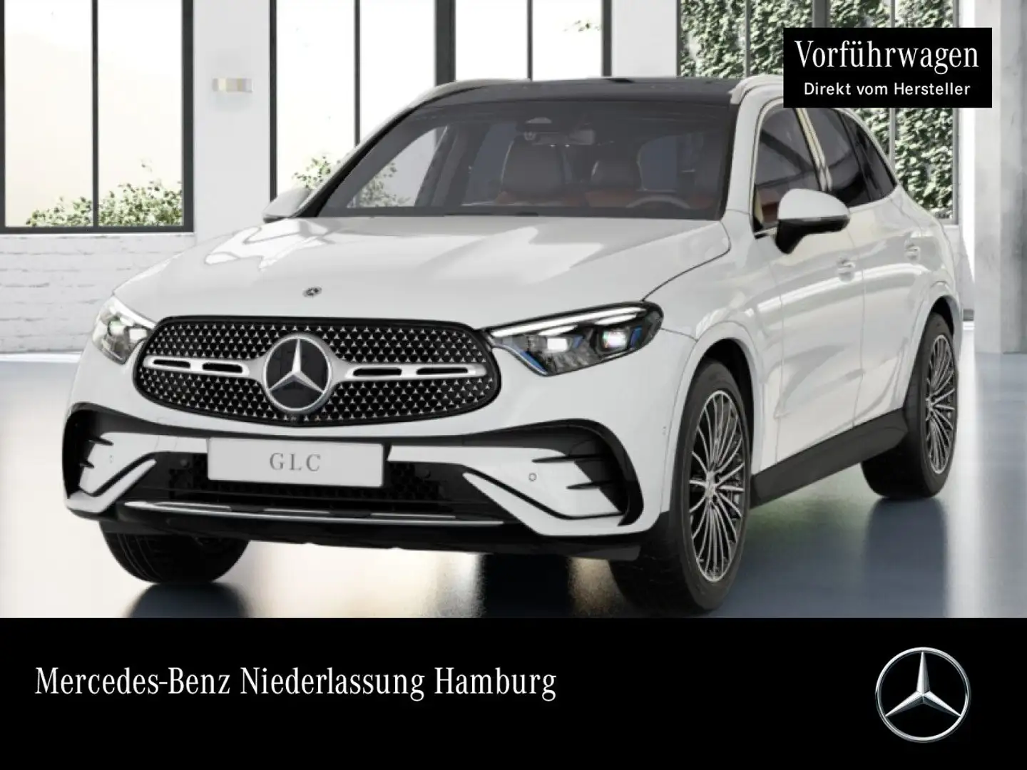 Mercedes-Benz GLC 200 4M AMG+PANO+360+AHK+TOTW+KEYLESS+9G Weiß - 1