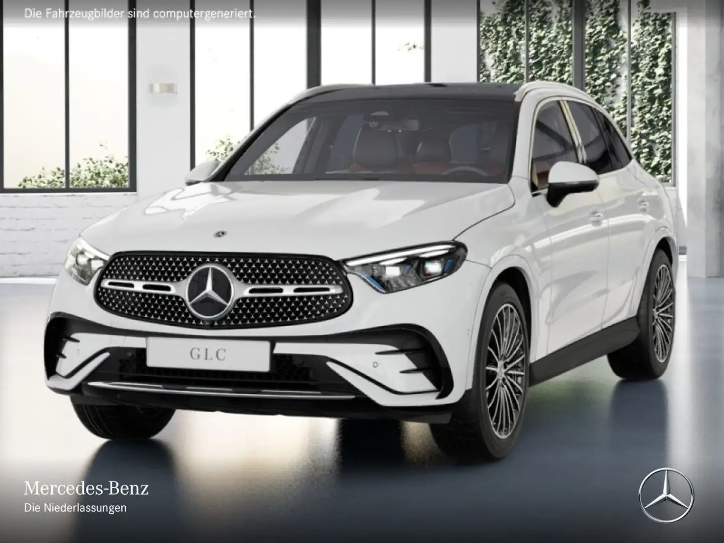 Mercedes-Benz GLC 200 4M AMG+PANO+360+AHK+TOTW+KEYLESS+9G Weiß - 2