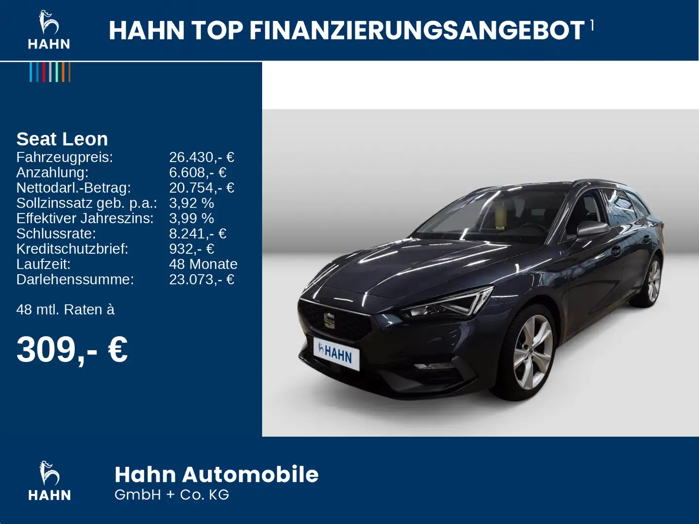 SEAT Leon Sportstourer 1.5TSI DSG FR ACC AHK-Vorb.Cam Grau - 2