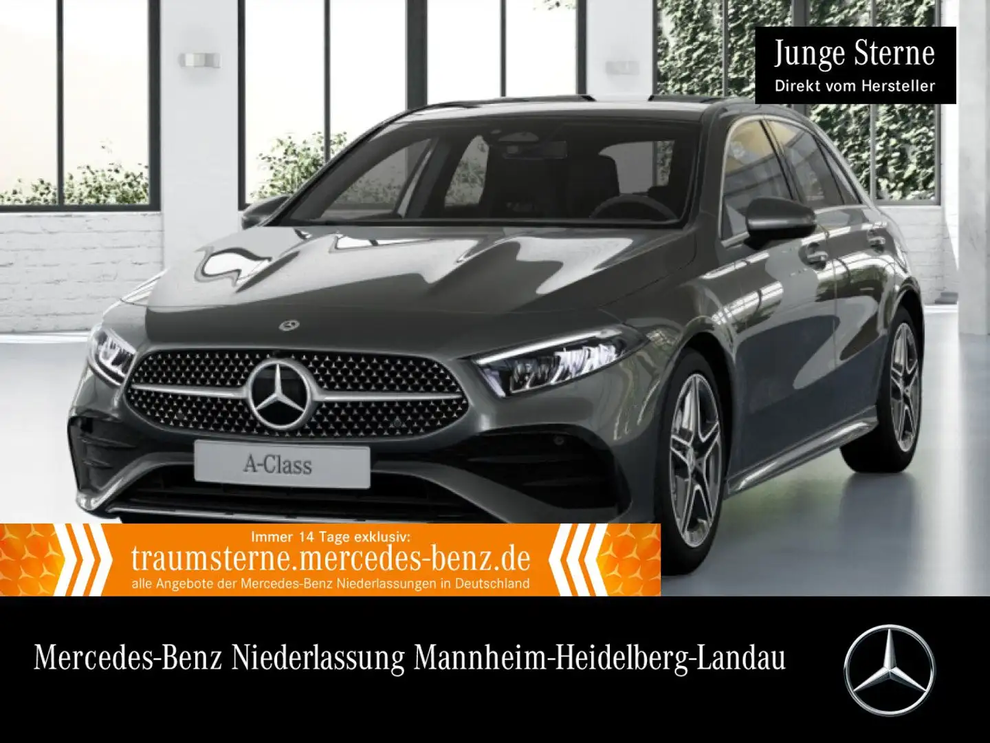 Mercedes-Benz A 250 e AMG+PANO+LED+KAMERA+TOTW+KEYLESS+8G Grau - 1