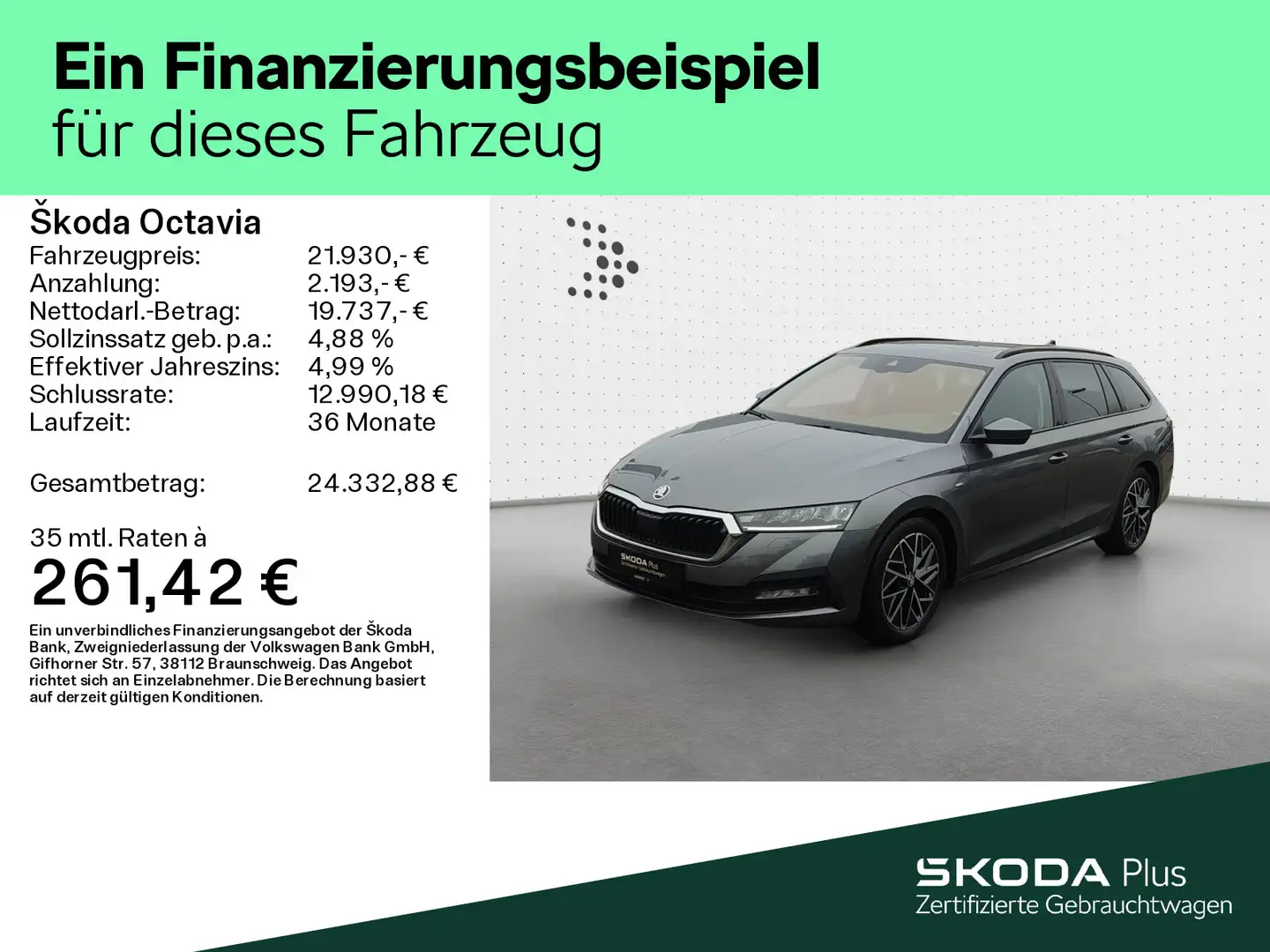 Skoda Octavia Combi Ambition 2.0 TDI Navi*AHK*Pano*Kam Grijs - 2