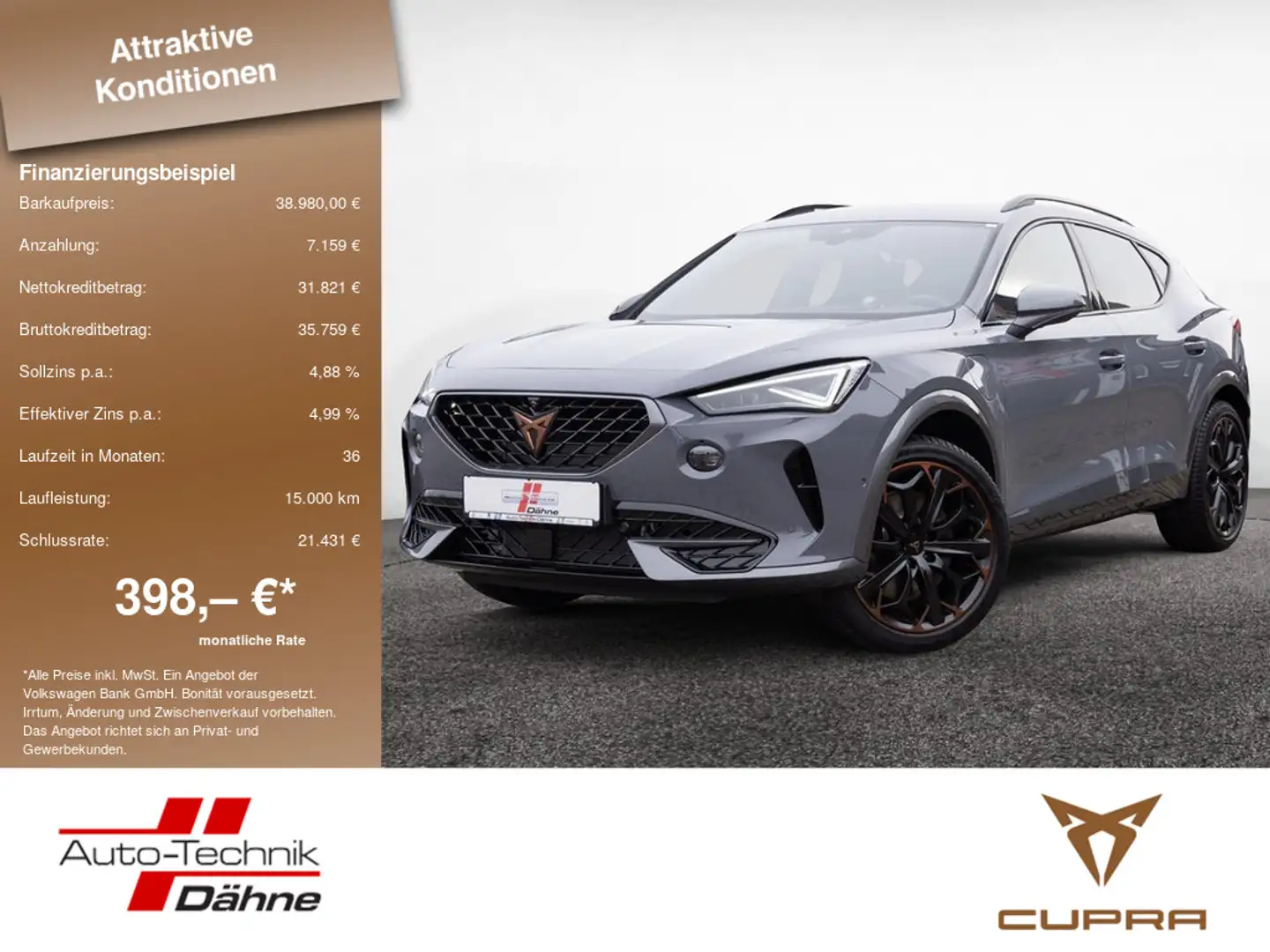 CUPRA Formentor 1.4 TSI VZ e-HYBRID MATRIX-LED 360° Grau - 1