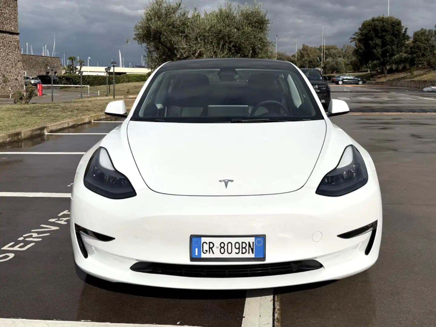 Tesla Model 3 PERFORMANCE NAVI+PELLE+PINZE ROSSE+SPOILER Bianco - 2