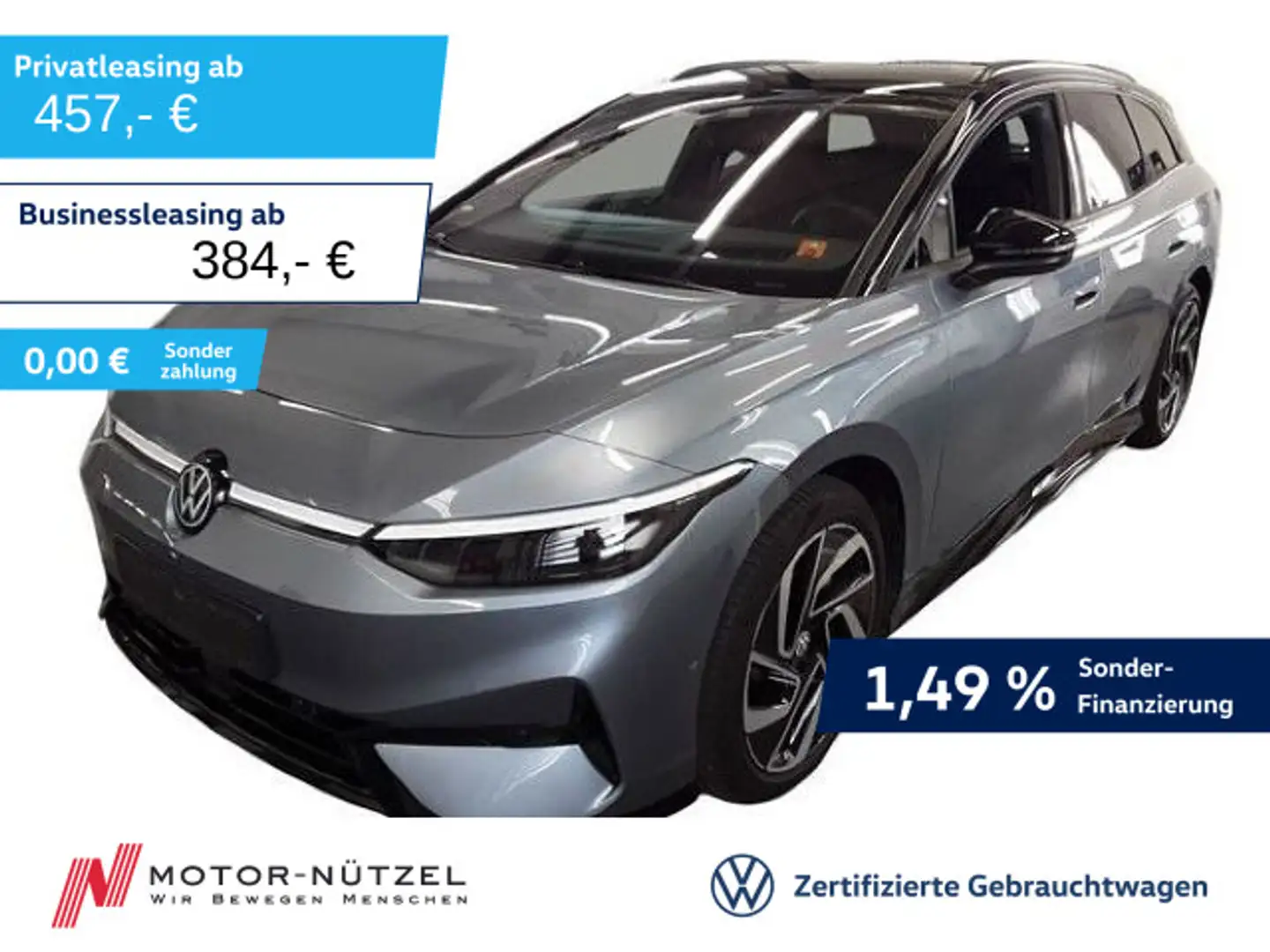 Volkswagen ID.7 Tourer Pro S 210 kW (91 kWh) 5JG+MATRIX+AHK Blau - 1