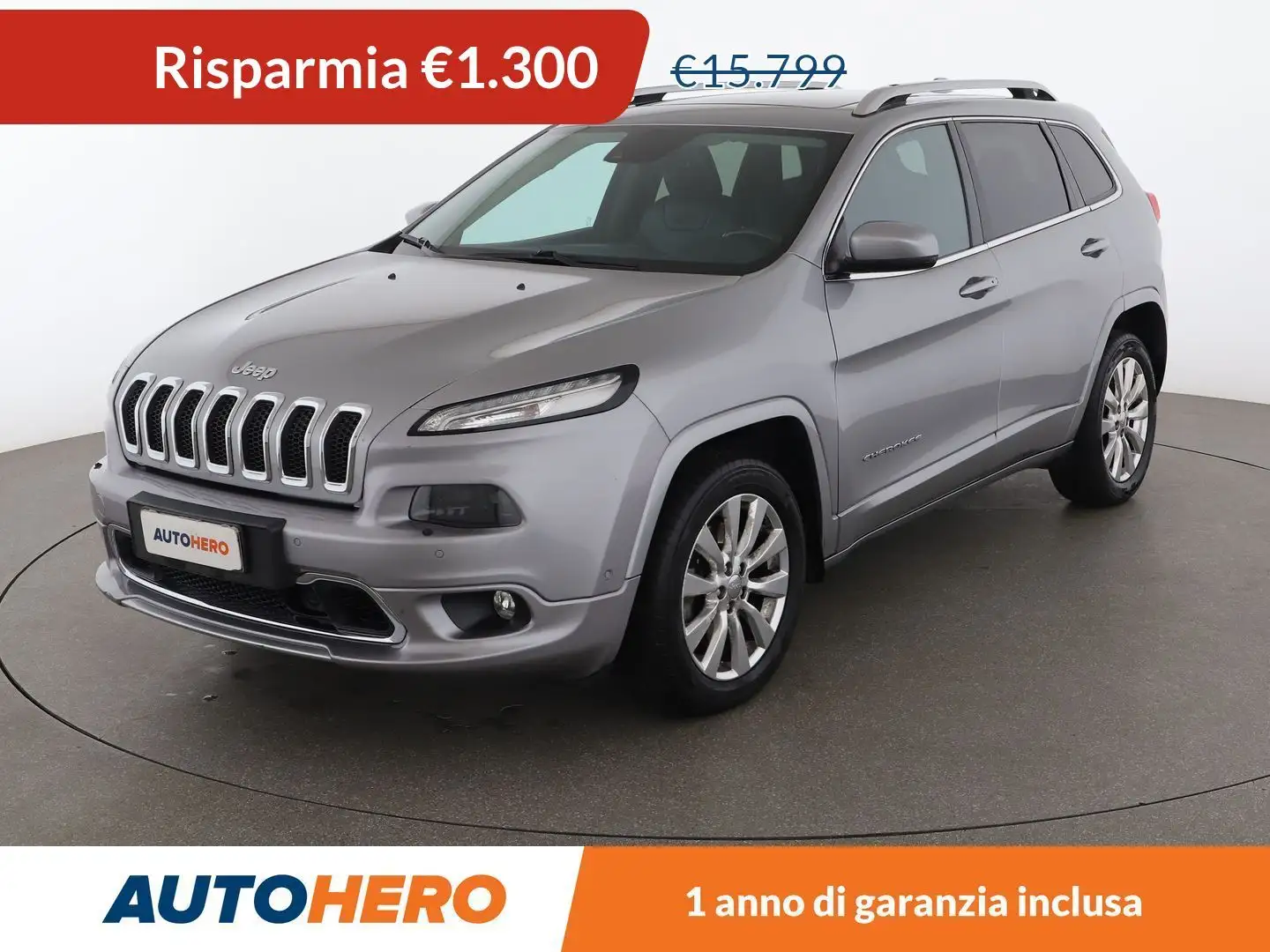 Jeep Cherokee 2.2 M-Jet Overland 4WD Argent - 1