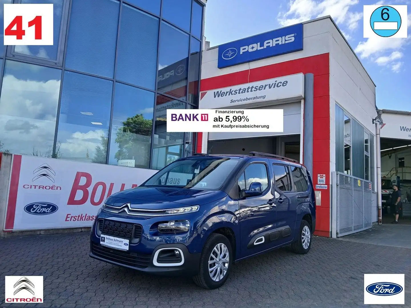 Citroen Berlingo Shine XL,EAT8,7 Sitzer,AHK,Kam.,Drive Blau - 1