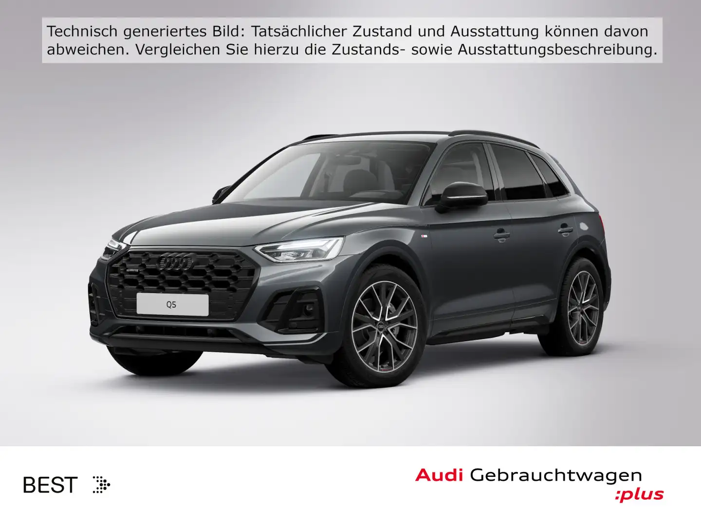 Audi Q5 S line black 45 TFSI qu. Navi*virtual*SHZ*PDC Grau - 1