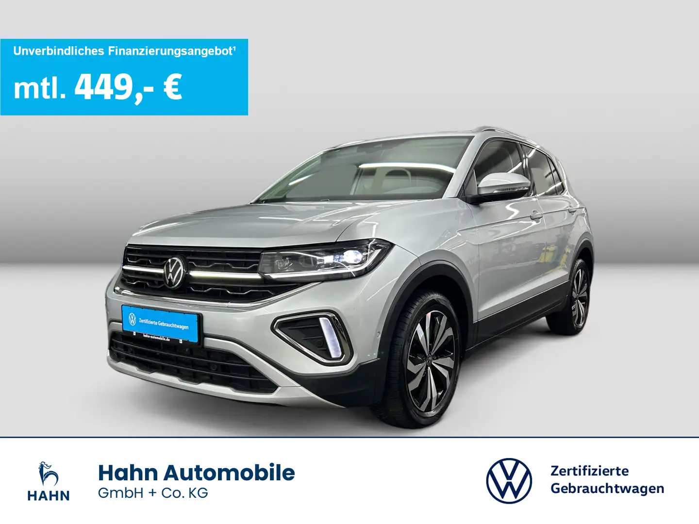 Volkswagen T-Cross 1.5TSI DSG Style Matrix Navi AHK PDC App Silber - 1