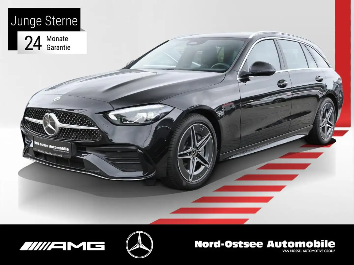 Mercedes-Benz C 220 T d AMG KAMERA DISTRO AHK LED KEYLESS SHZ Schwarz - 1