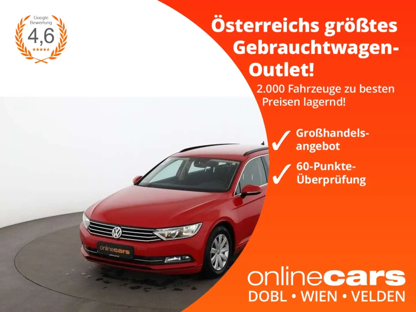 Volkswagen Passat Variant 1.6 TDI Comfortline AHK RADAR NAVI Red - 1