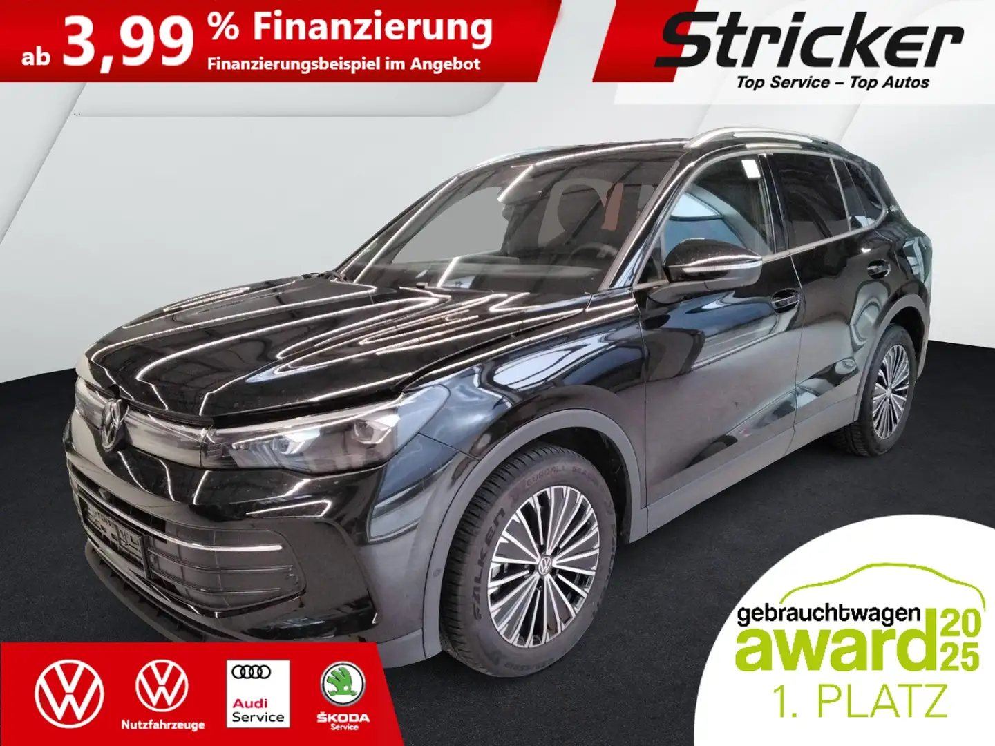 Volkswagen Tiguan Goal 2.0TDI DSG 349,-ohne Anzahlung Navi AHK Kame Schwarz - 2
