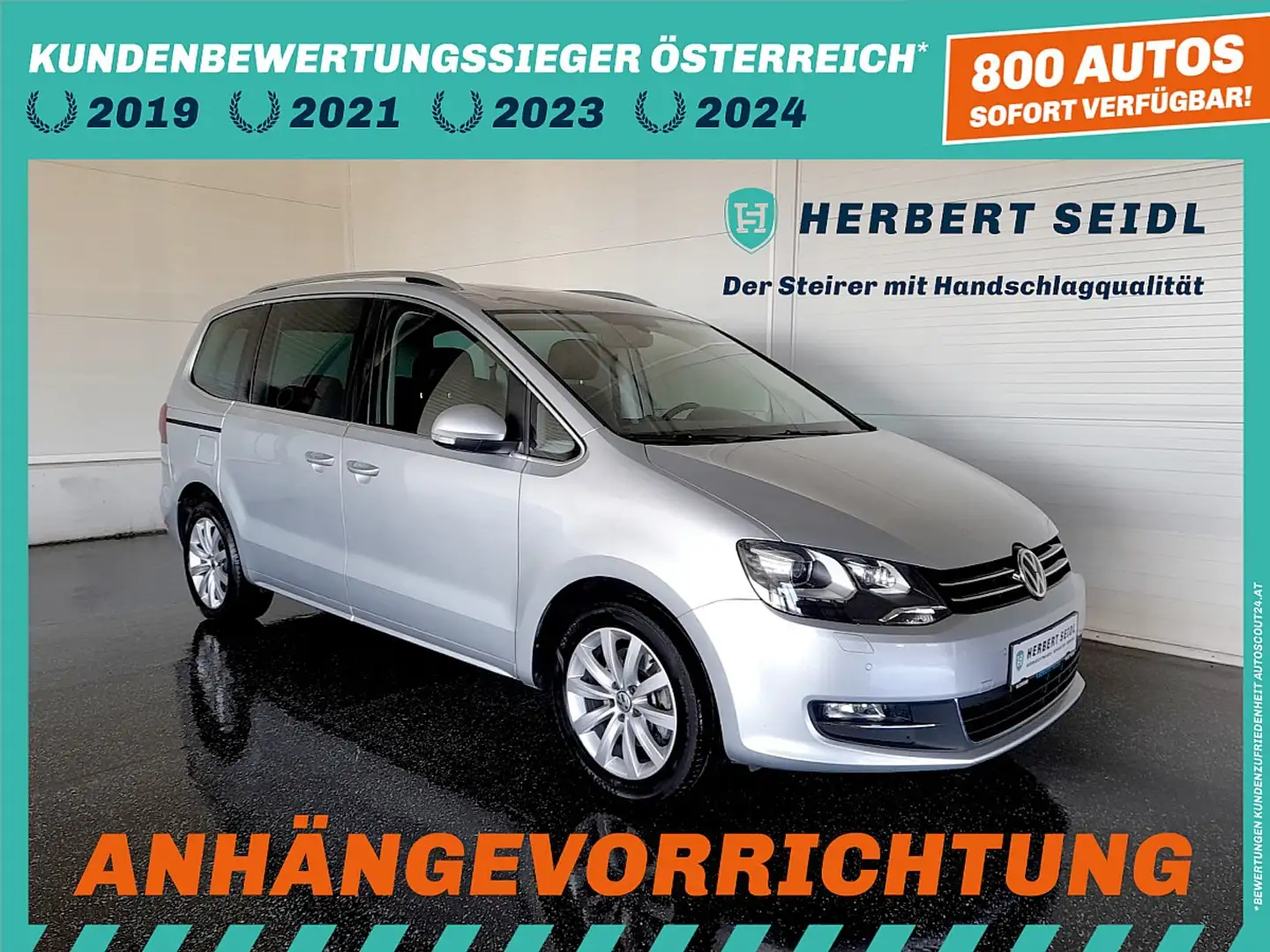 Volkswagen Sharan HL 4x4 2,0 TDI *SKY / XENON / NAVI / AHV / ACC ... Grau - 1