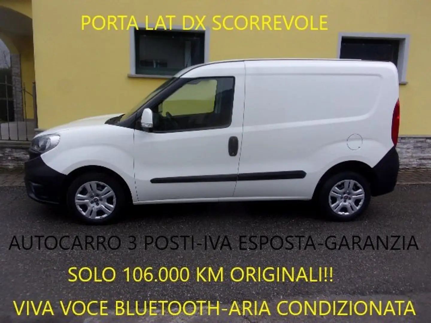 Fiat Doblo CARGO 1.3 MJT PC-TN SX- 3 POSTI-PIU IVA Weiß - 2
