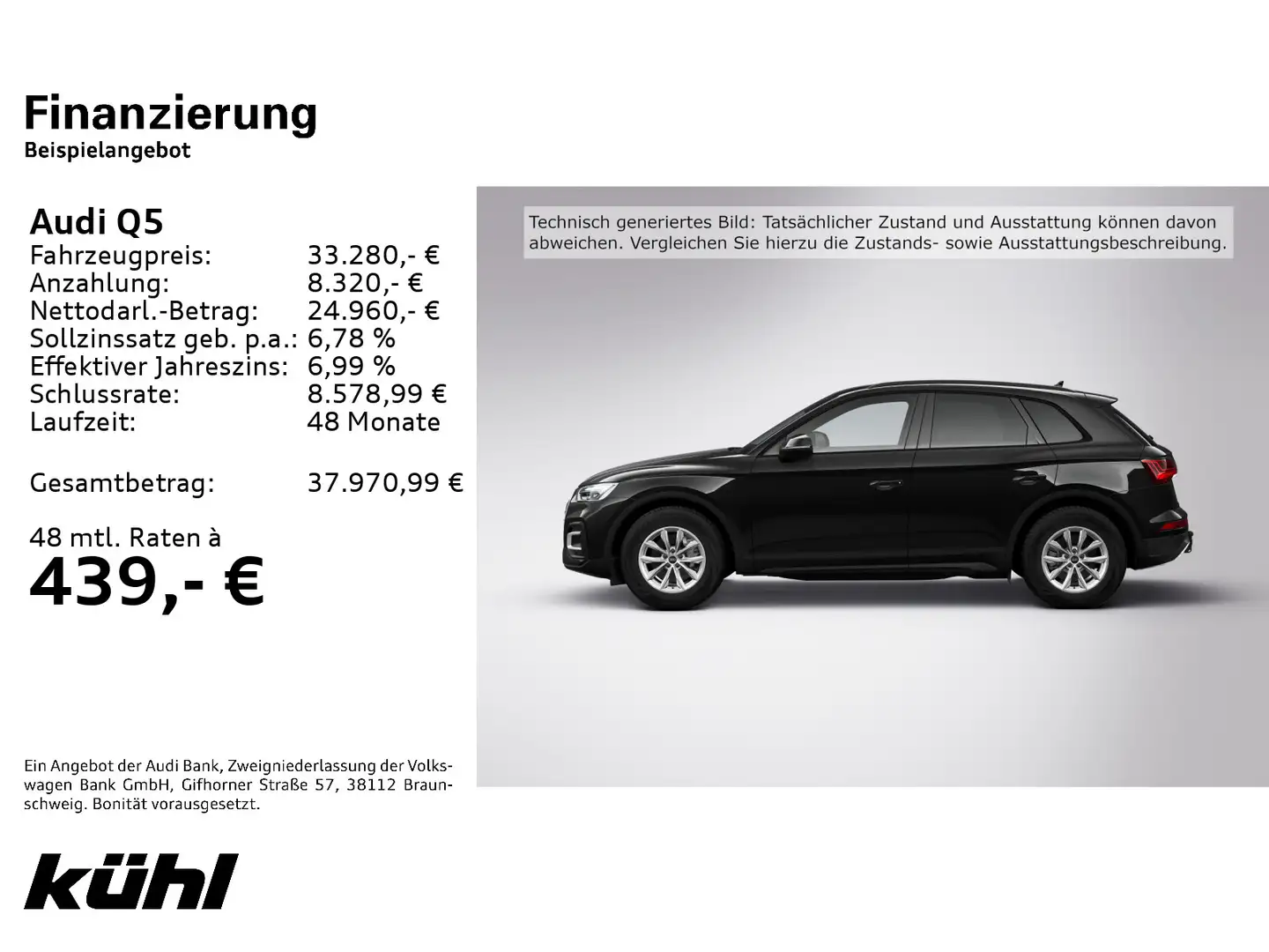 Audi Q5 40 TDI Q S tronic LED/ACC/Kamera/Navi/AHK Schwarz - 2