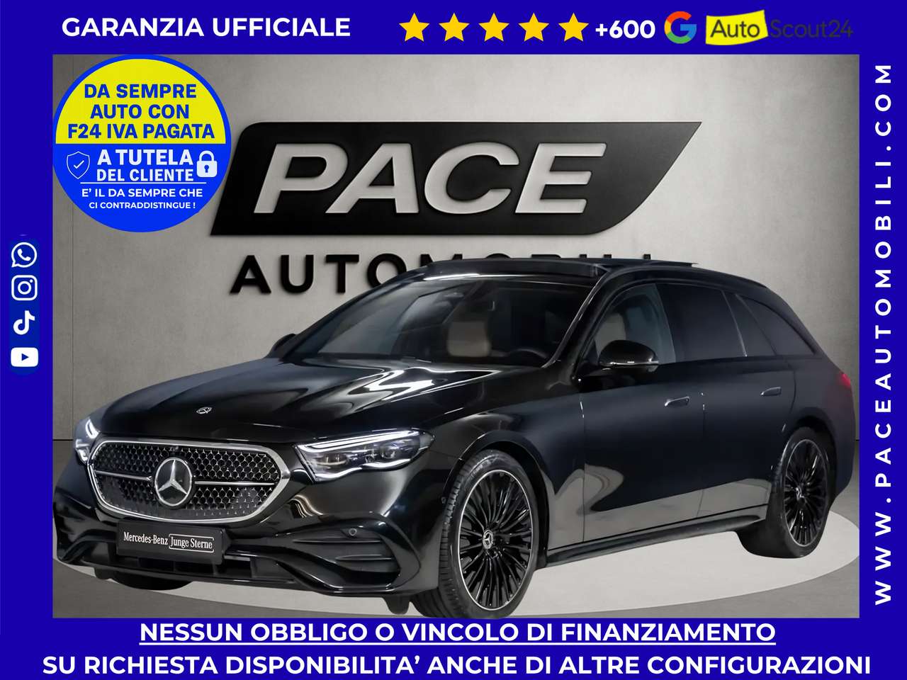 Mercedes-Benz E 220 D SW T PREMIUM AMG LED PDC KAMERA GANCIO PELLE