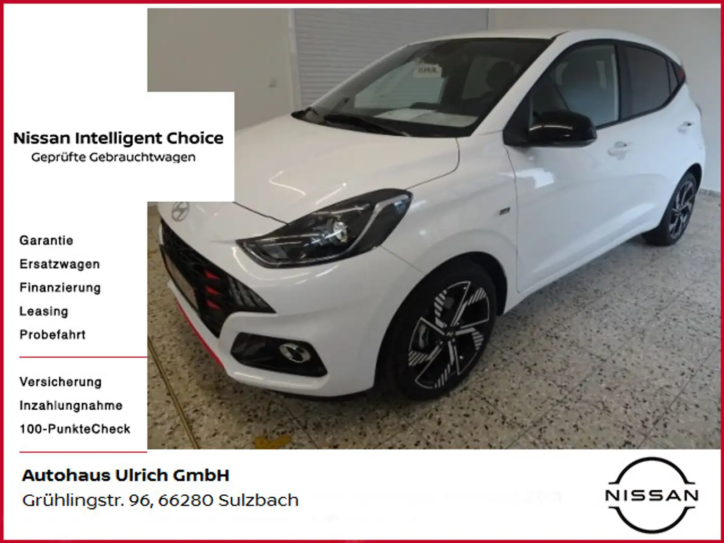 Hyundai i10 N-Line 1,0 T-GDI Navigation Sitz und Lenkrad Weiß - 1