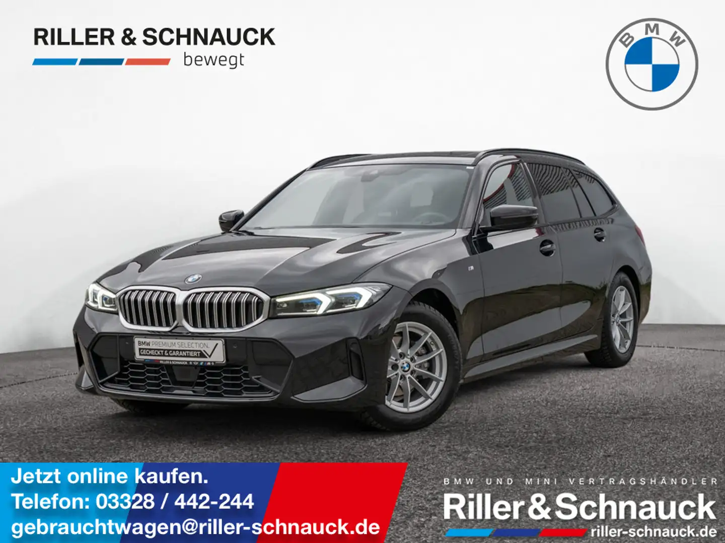 BMW 318 i Touring M-Sport PANO+HUD+ACC+KAM Schwarz - 1