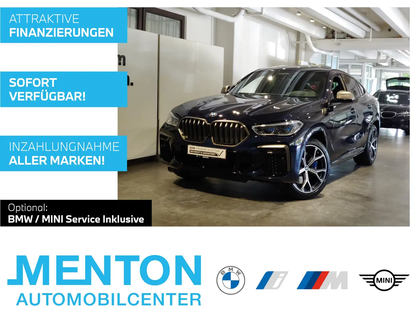 BMW X6 M50i M Sport AHK/Standhzg./Laser/Pano/Surround-Vie Black - 1