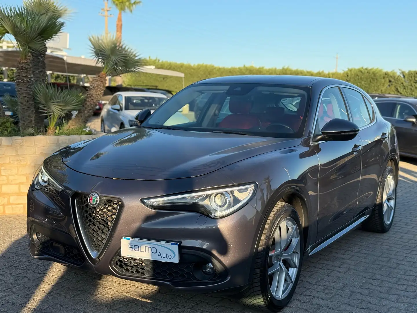 Alfa Romeo Stelvio 2.2 TD 190cv Q4 auto TI PELLE ROSSA Grigio - 1