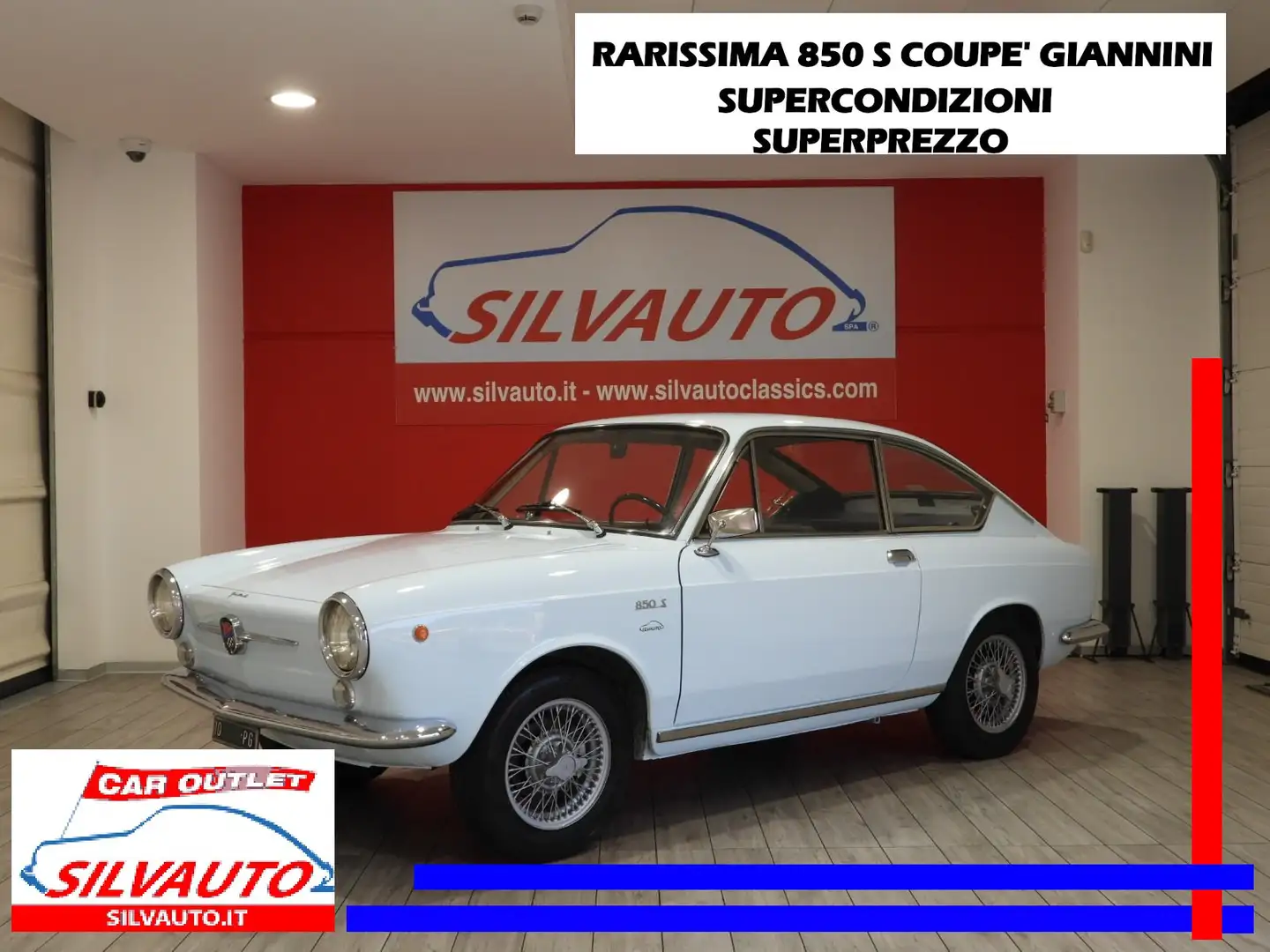 Fiat 850 S COUPE’ GIANNINI 2+2  - RARISSIMA (1966) Blue - 1