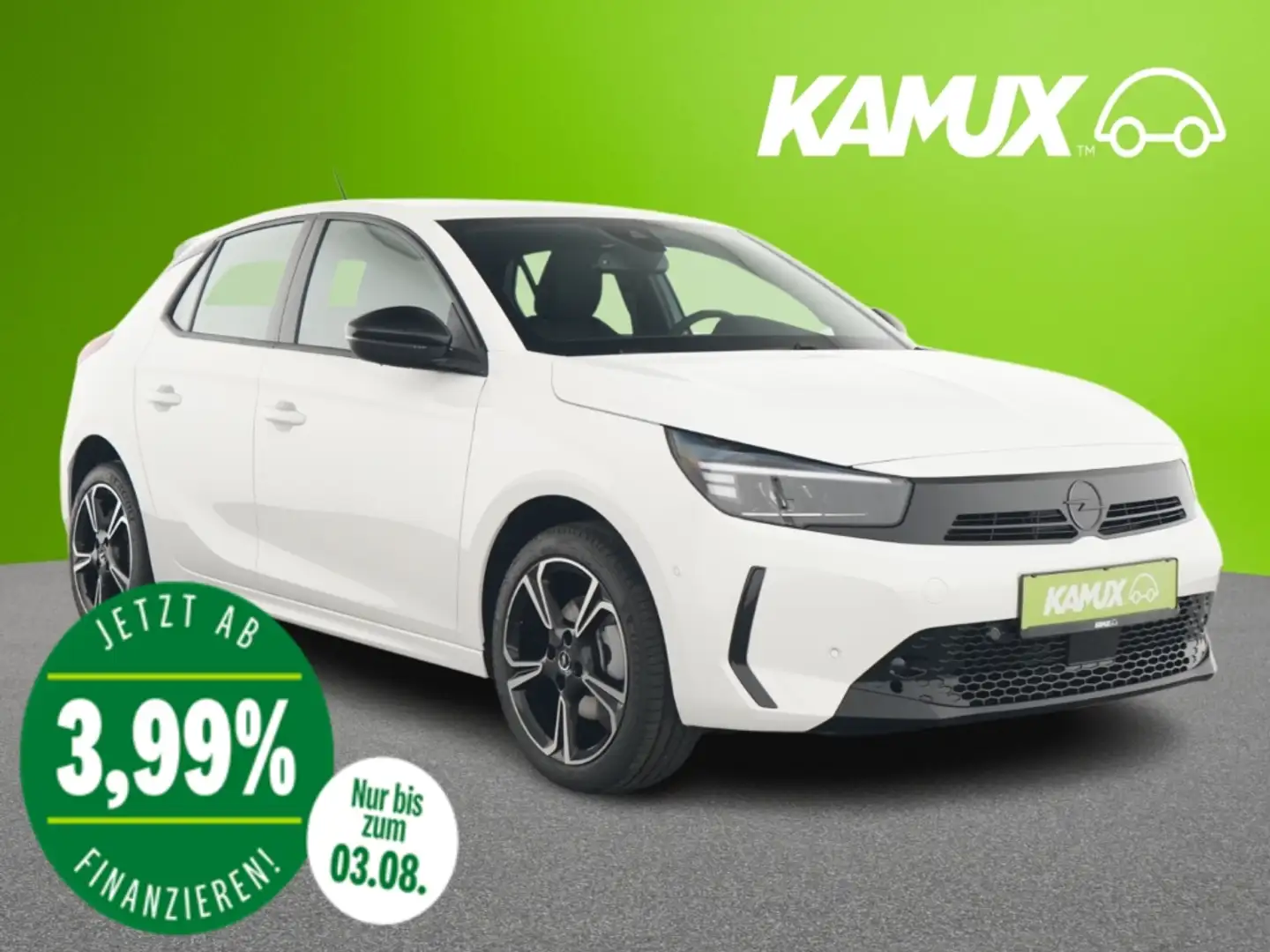 Opel Corsa F 1.2T-Hybrid 100 e-DCT6 GS+LED+KAMERA+SHZ Blanc - 1