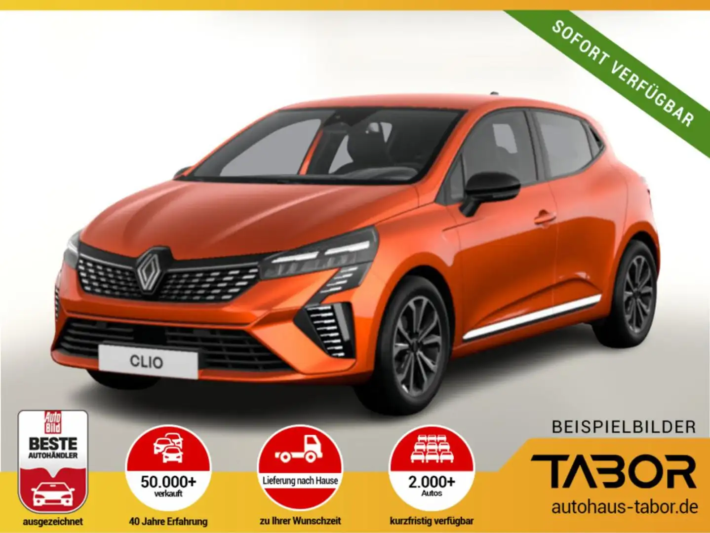 Renault Clio Techno E-Tech Full Hybrid 145 Kam SHZ PDC Orange - 1