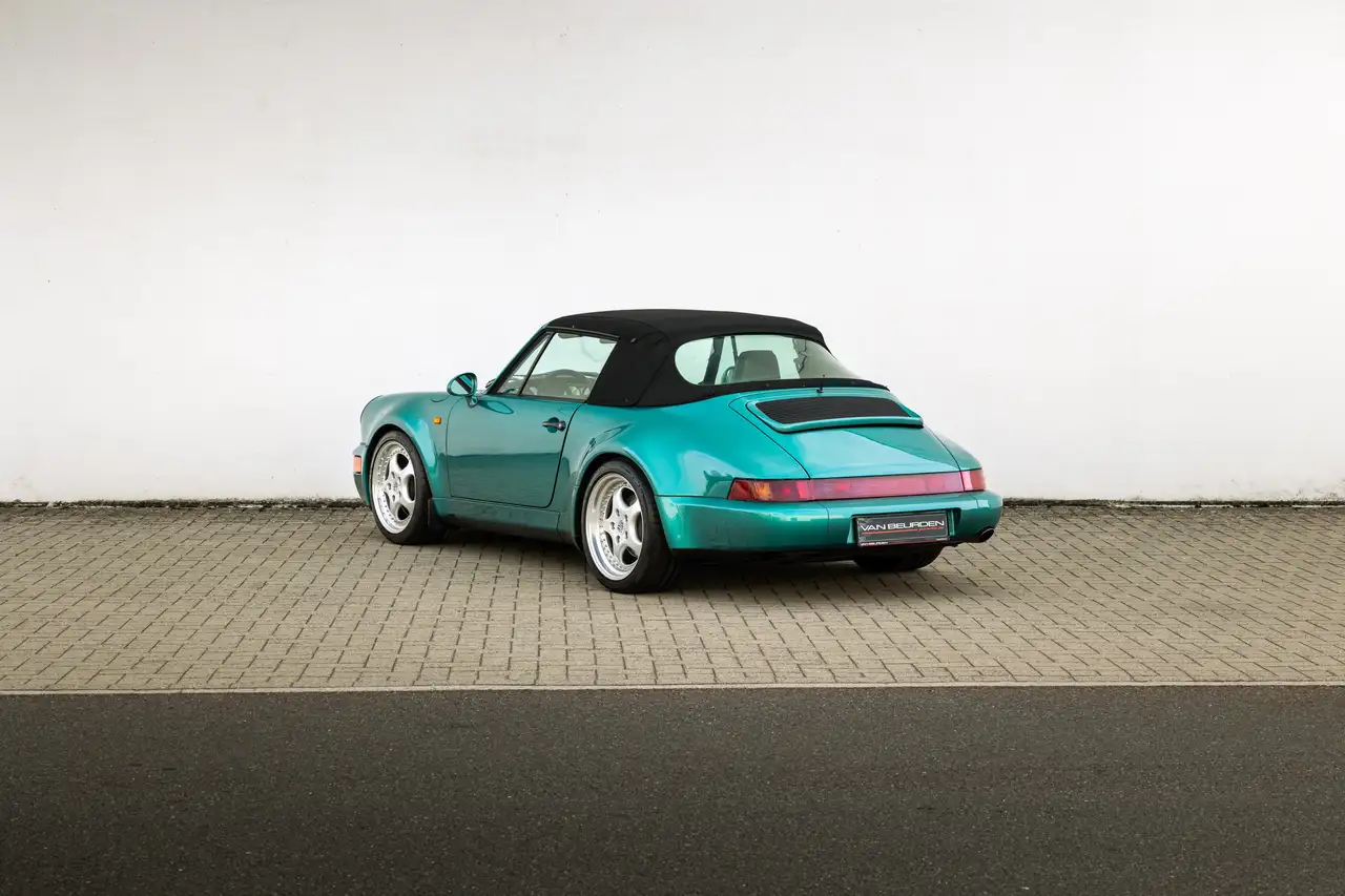 Porsche 964 WTL cabrio / First Paint - Full maintenance history - Wimbledon Green, foto 3
