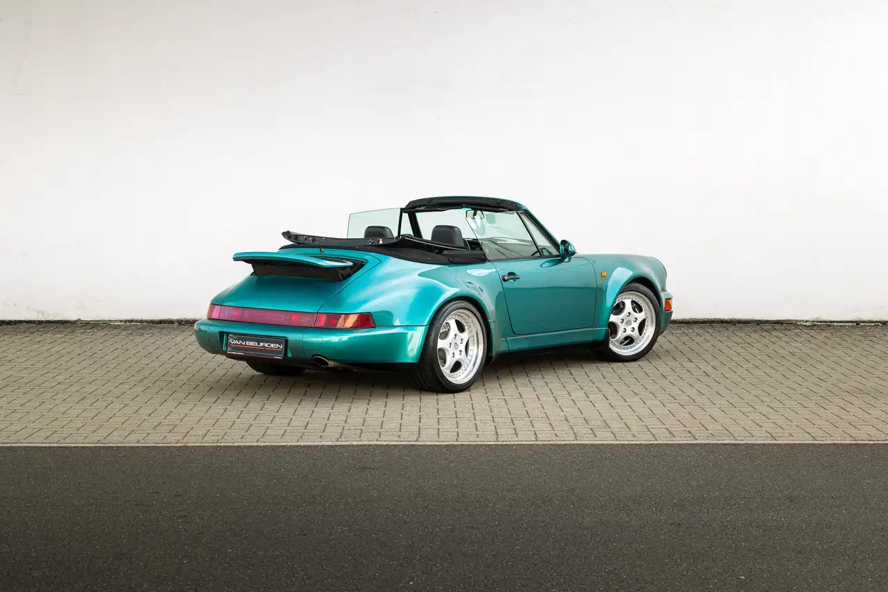 Porsche 964 WTL cabrio / First Paint - Full maintenance history - Wimbledon Green, foto 5