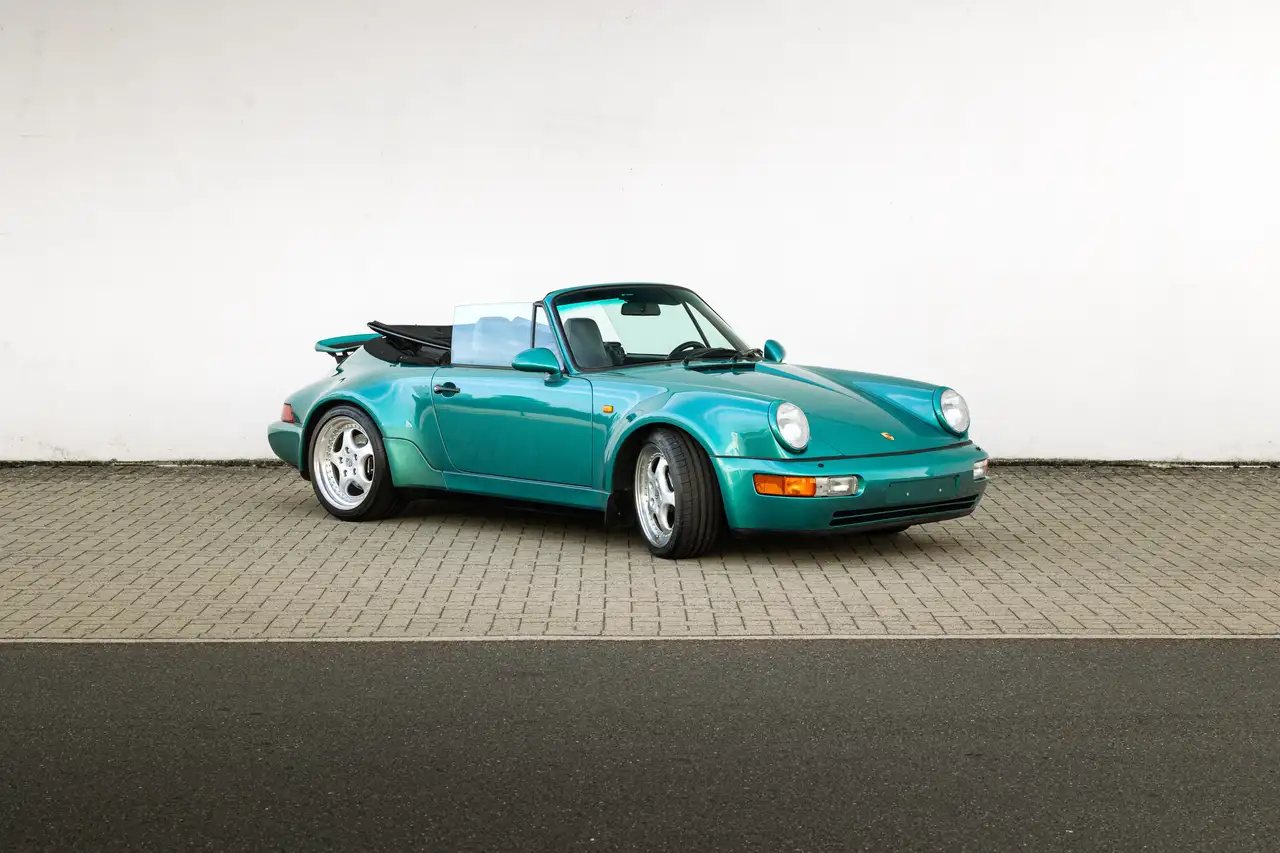 Porsche 964 WTL cabrio / First Paint - Full maintenance history - Wimbledon Green, foto 7
