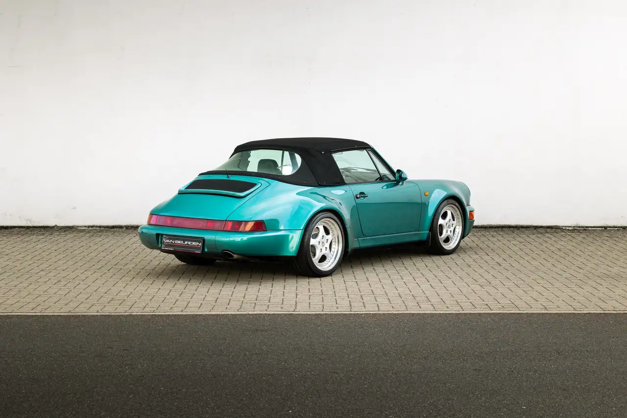 Porsche 964 WTL cabrio / First Paint - Full maintenance history - Wimbledon Green, foto 4