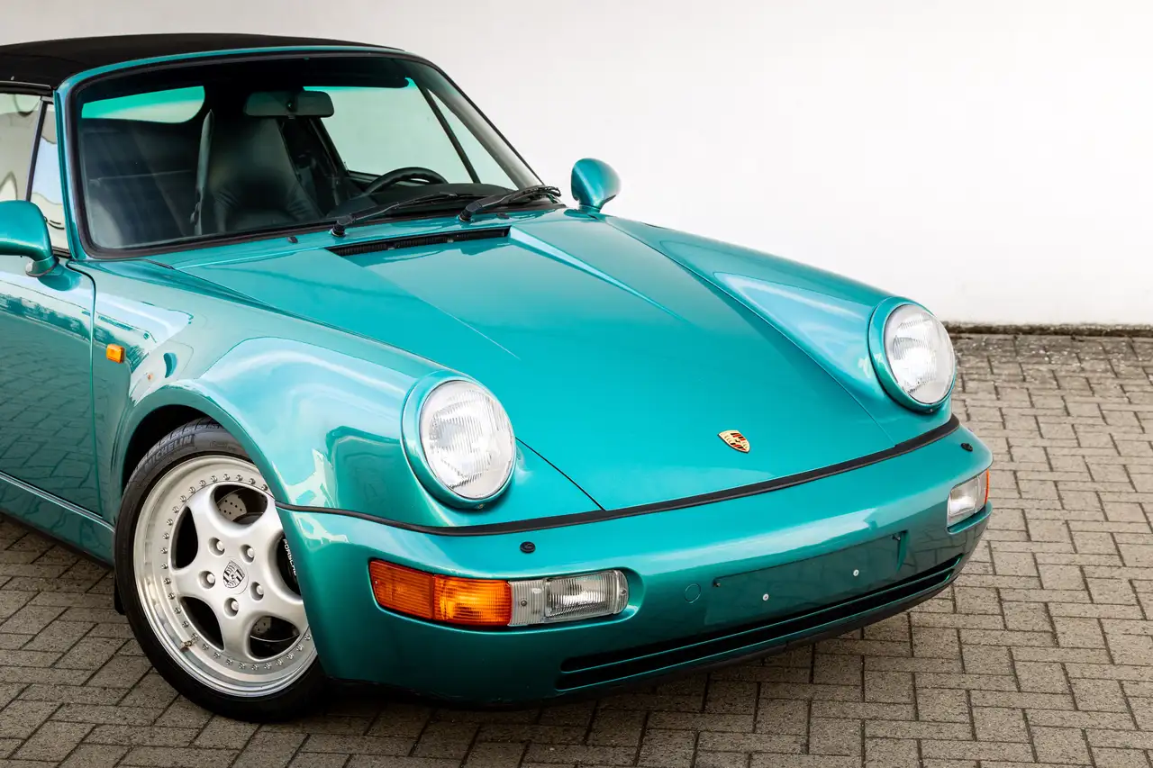 Porsche 964 WTL cabrio / First Paint - Full maintenance history - Wimbledon Green, foto 12