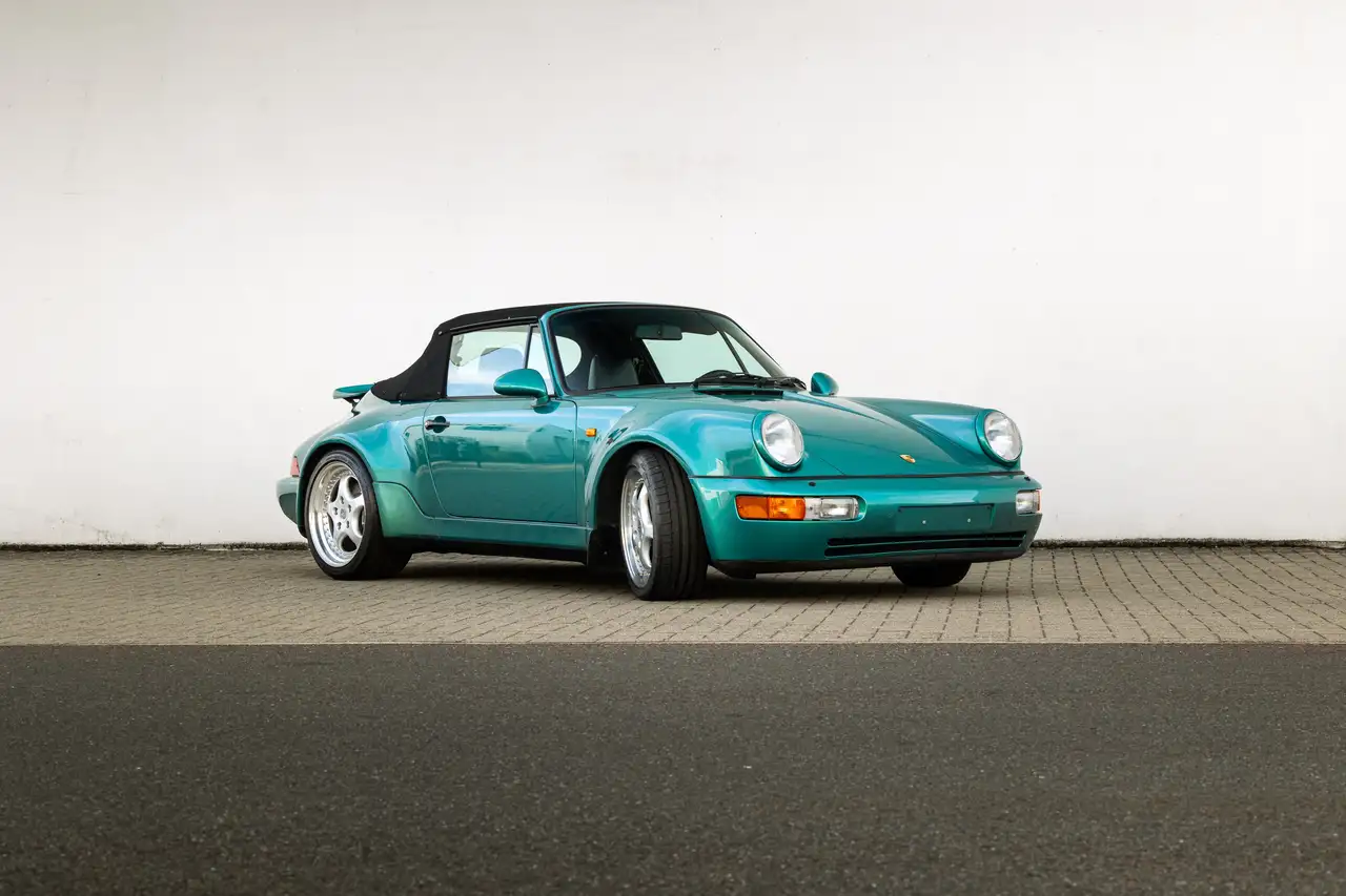 Porsche 964 WTL cabrio / First Paint - Full maintenance history - Wimbledon Green, foto 8