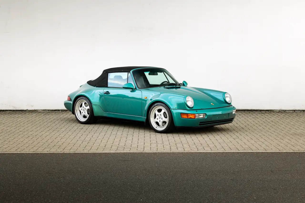 Porsche 964 WTL cabrio / First Paint - Full maintenance history - Wimbledon Green, foto 6