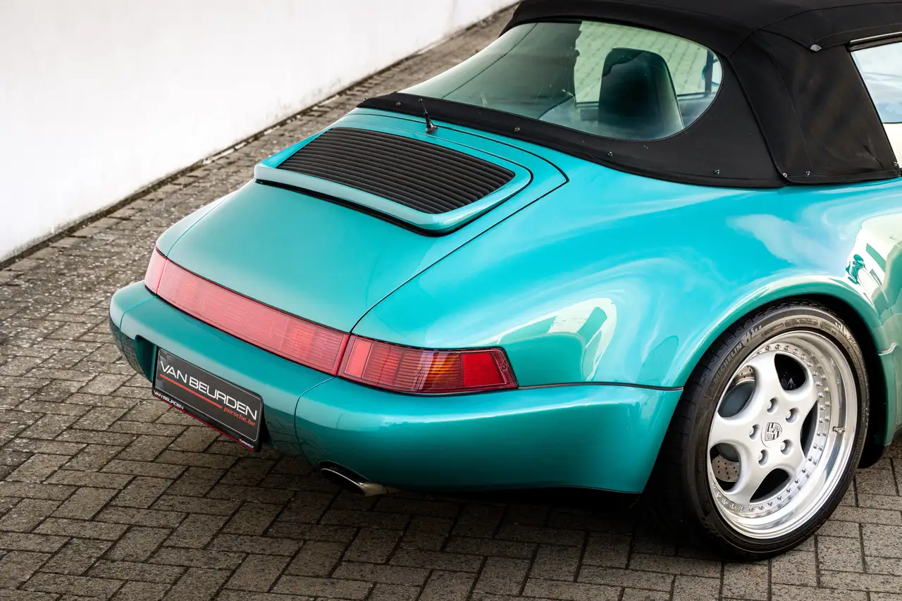 Porsche 964 WTL cabrio / First Paint - Full maintenance history - Wimbledon Green, foto 9
