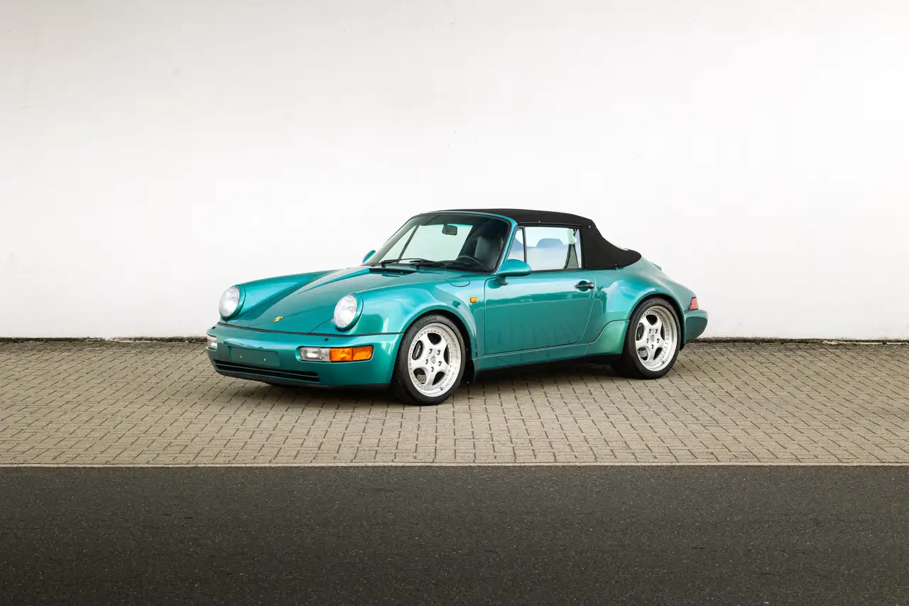 Porsche 964 WTL cabrio / First Paint - Full maintenance history - Wimbledon Green, foto 1