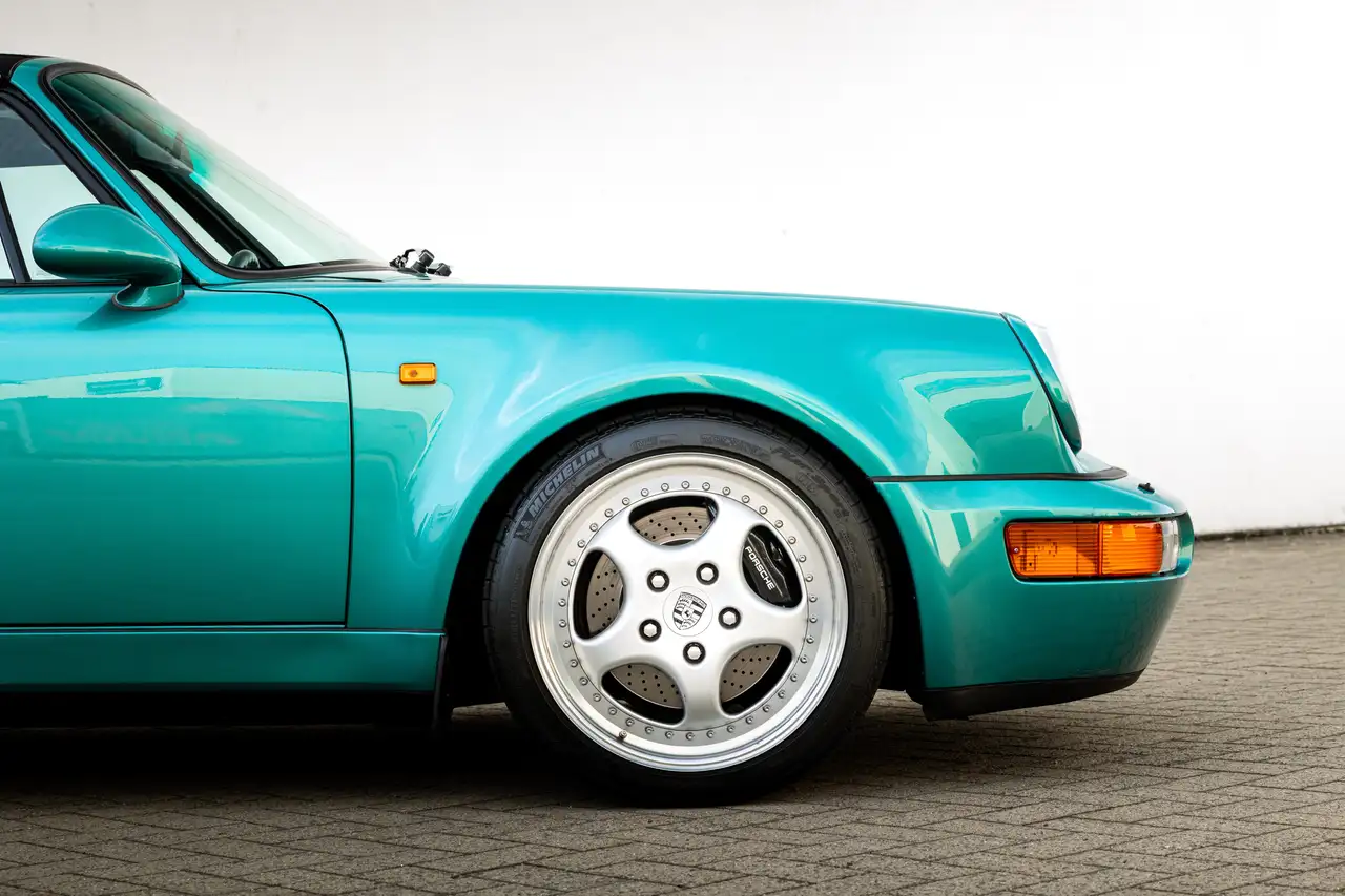 Porsche 964 WTL cabrio / First Paint - Full maintenance history - Wimbledon Green, foto 11