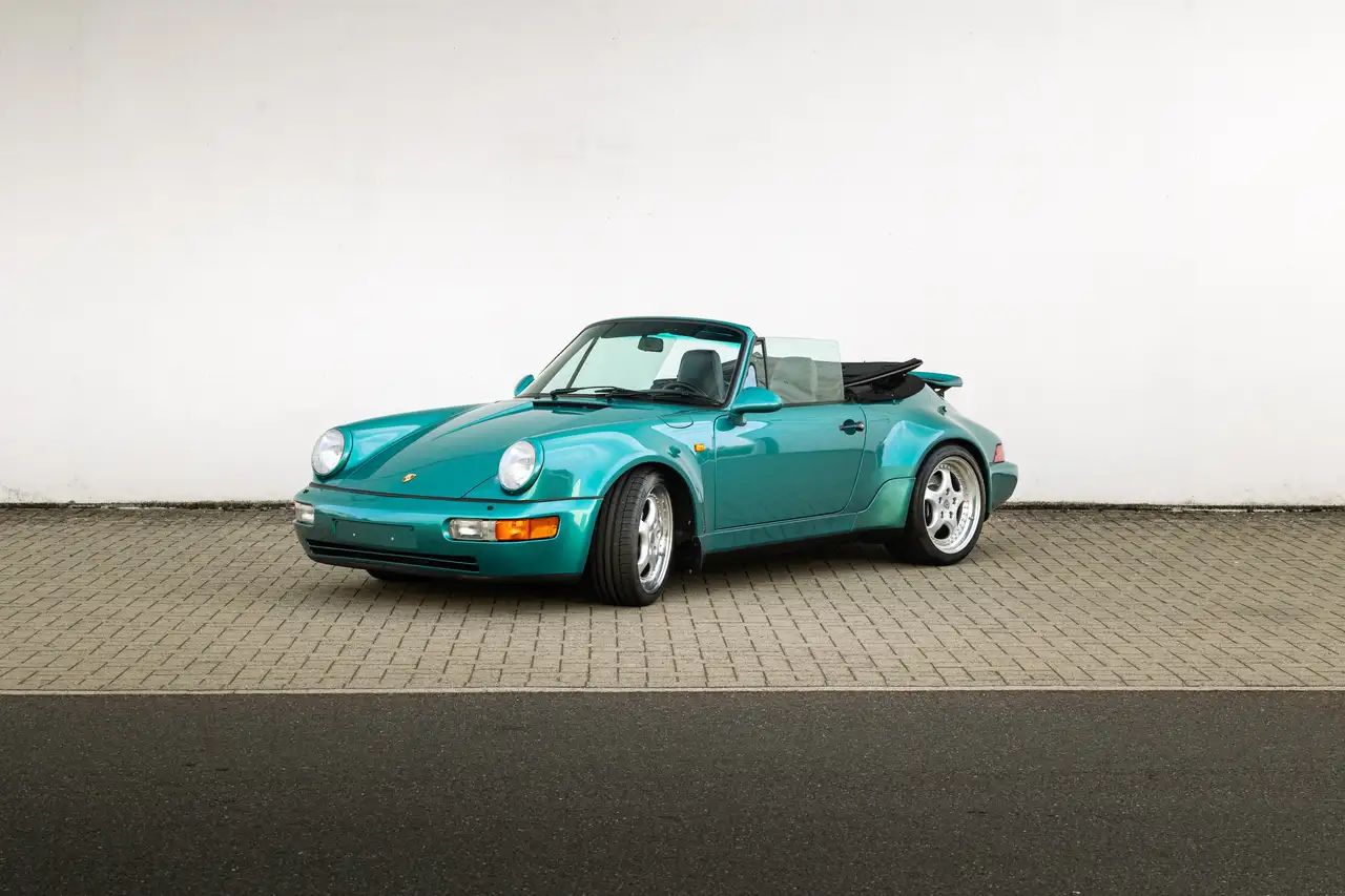 Porsche 964 WTL cabrio / First Paint - Full maintenance history - Wimbledon Green, foto 2