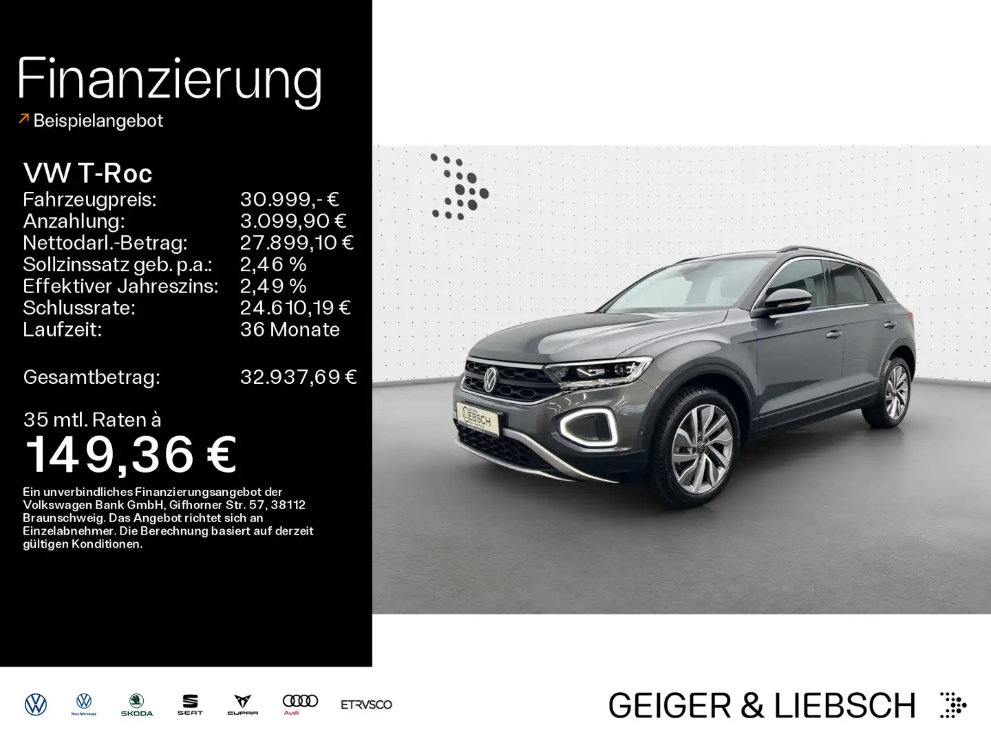 Volkswagen T-Roc 2.0 TDI DSG GOAL*LED*AHK*DIGITAL*NAVI*KAME Gris - 1