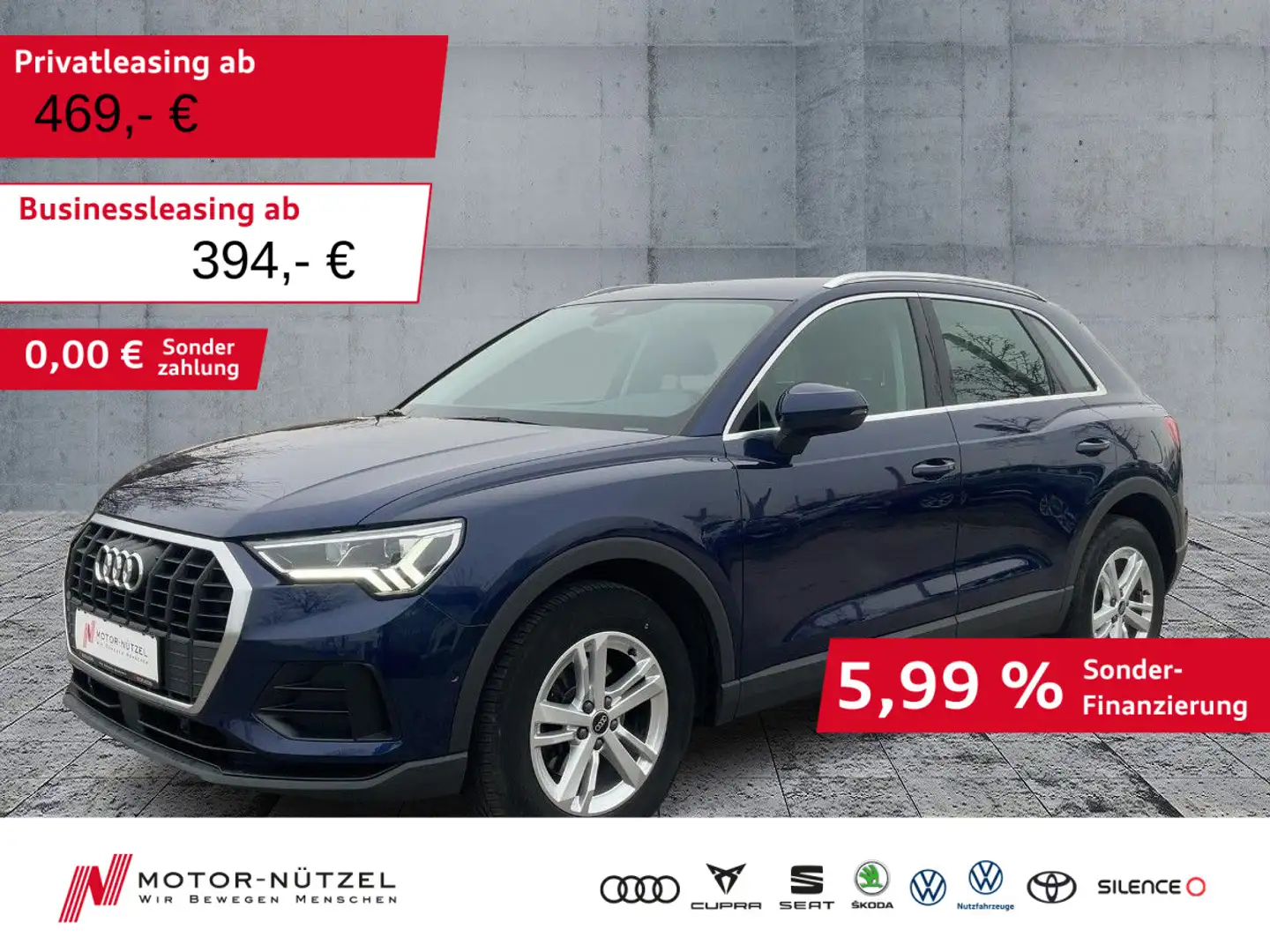 Audi Q3 35 TDI S-TRONIC LED+2xPDC+GRA+SHZ+AHK Blau - 1